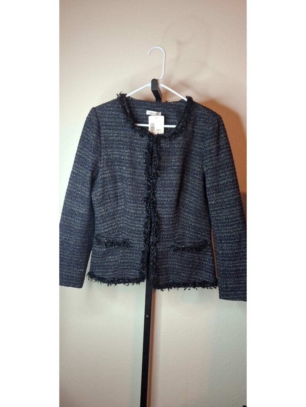 Adore Women's Tweed Fringe Blazer size XL